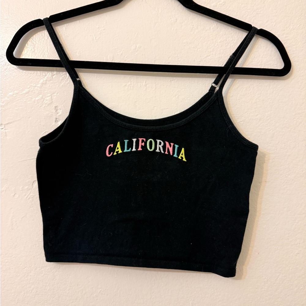 California Black Crop Top